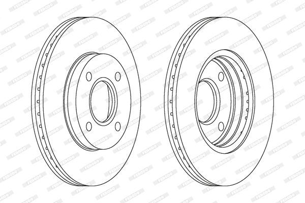 Stabdžių diskas FERODO DDF1072C