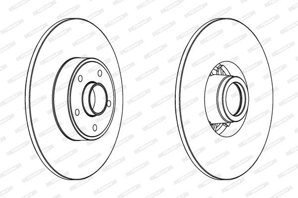 Stabdžių diskas FERODO DDF1386C-1