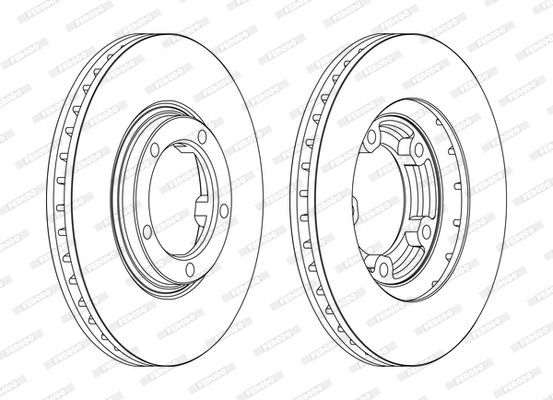 Stabdžių diskas FERODO DDF1404C