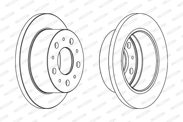 Stabdžių diskas FERODO DDF1574