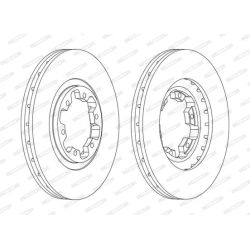 Stabdžių diskas FERODO DDF1626C