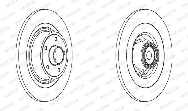 Stabdžių diskas FERODO DDF1655-1