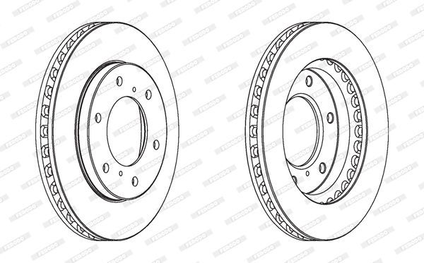 Stabdžių diskas FERODO DDF1818C