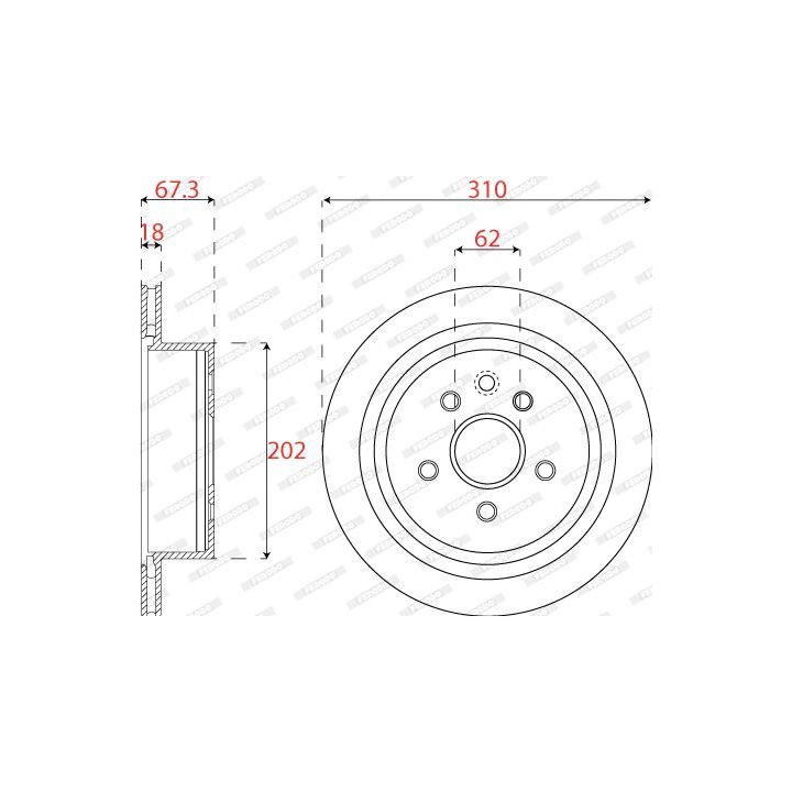 Stabdžių diskas FERODO DDF1878C