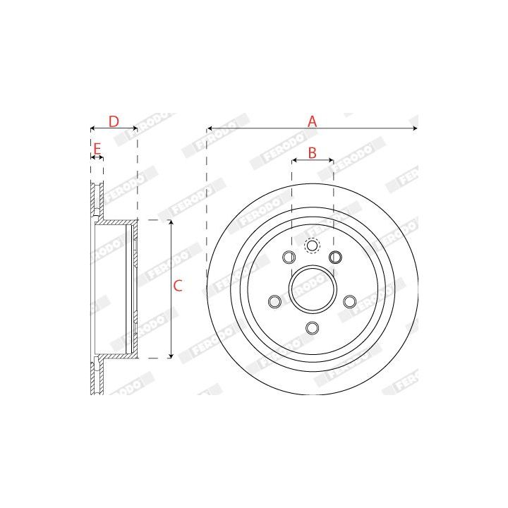 Stabdžių diskas FERODO DDF1878C