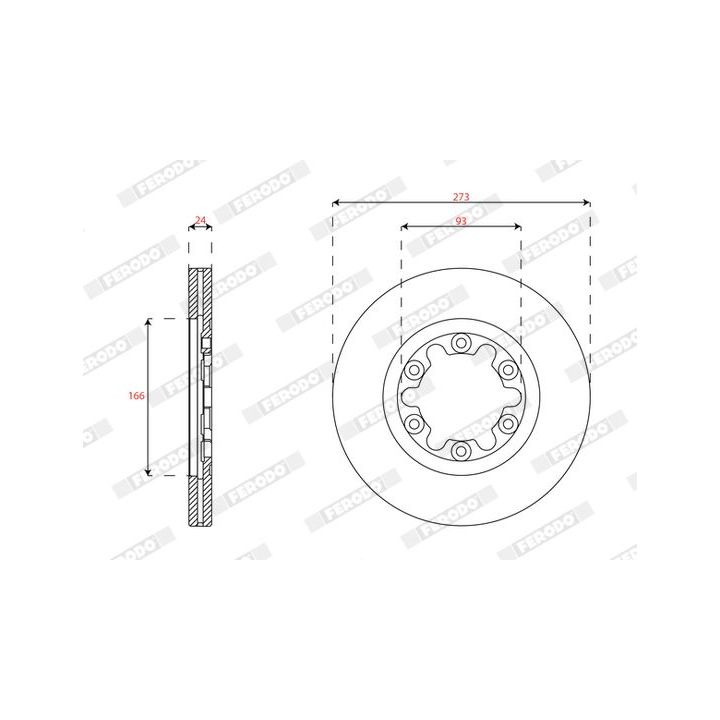 Stabdžių diskas FERODO DDF1921