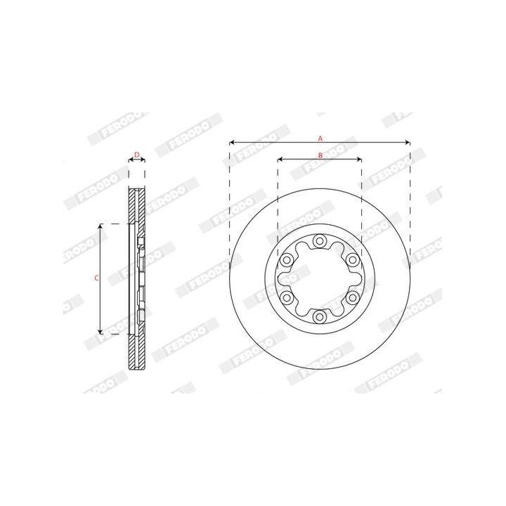 Stabdžių diskas FERODO DDF1921