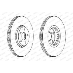 Stabdžių diskas FERODO DDF1957LC-1