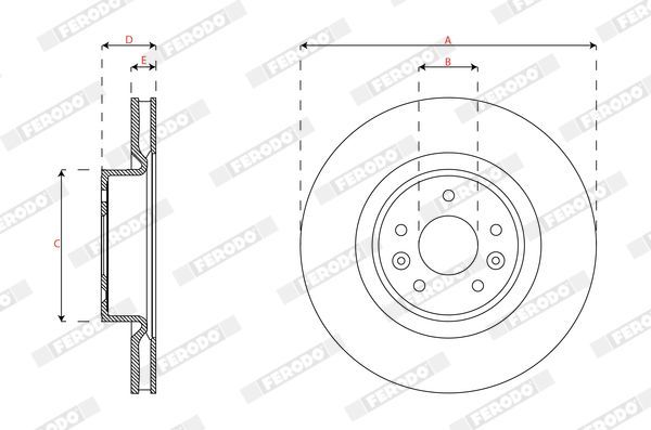 Stabdžių diskas FERODO DDF1994C-1