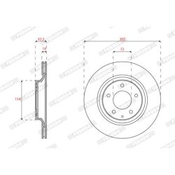 Stabdžių diskas FERODO DDF2003C