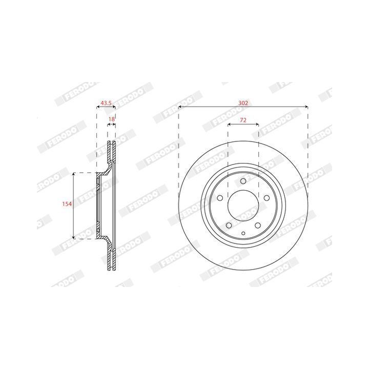 Stabdžių diskas FERODO DDF2003C