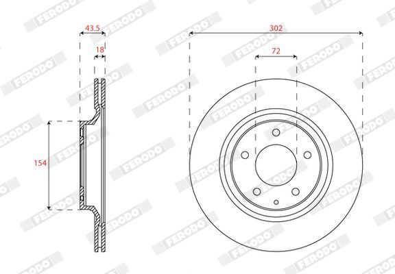 Stabdžių diskas FERODO DDF2003C