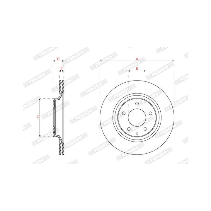 Stabdžių diskas FERODO DDF2003C