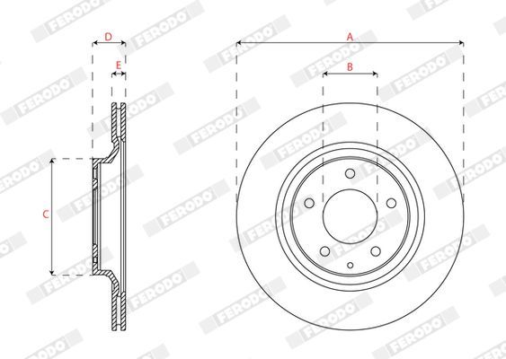 Stabdžių diskas FERODO DDF2003C