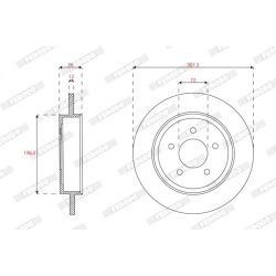 Stabdžių diskas FERODO DDF2059C
