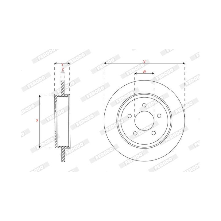 Stabdžių diskas FERODO DDF2059C
