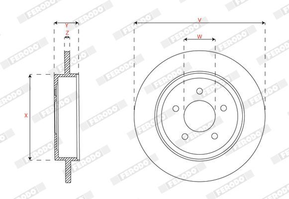Stabdžių diskas FERODO DDF2059C