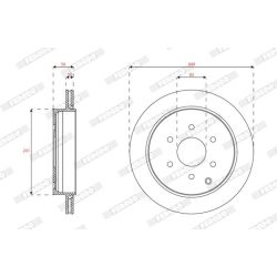 Stabdžių diskas FERODO DDF2074C-1