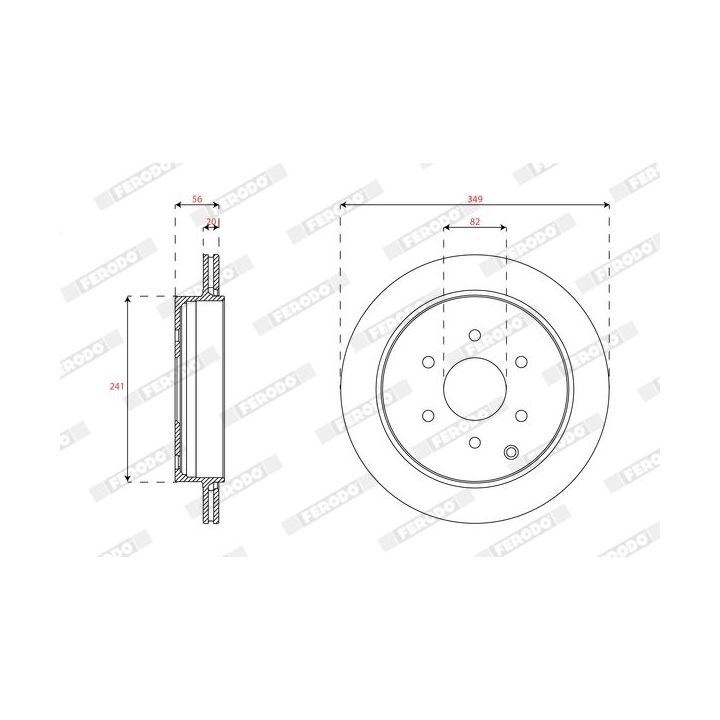 Stabdžių diskas FERODO DDF2074C-1