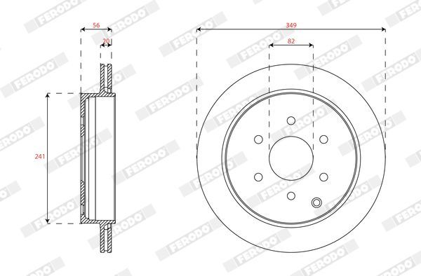 Stabdžių diskas FERODO DDF2074C-1