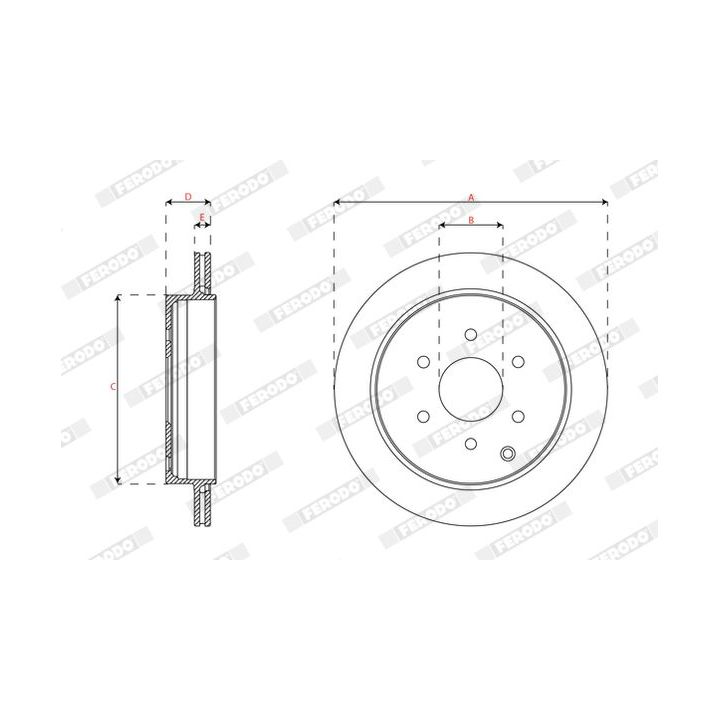 Stabdžių diskas FERODO DDF2074C-1