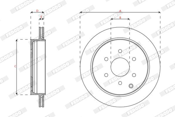 Stabdžių diskas FERODO DDF2074C-1