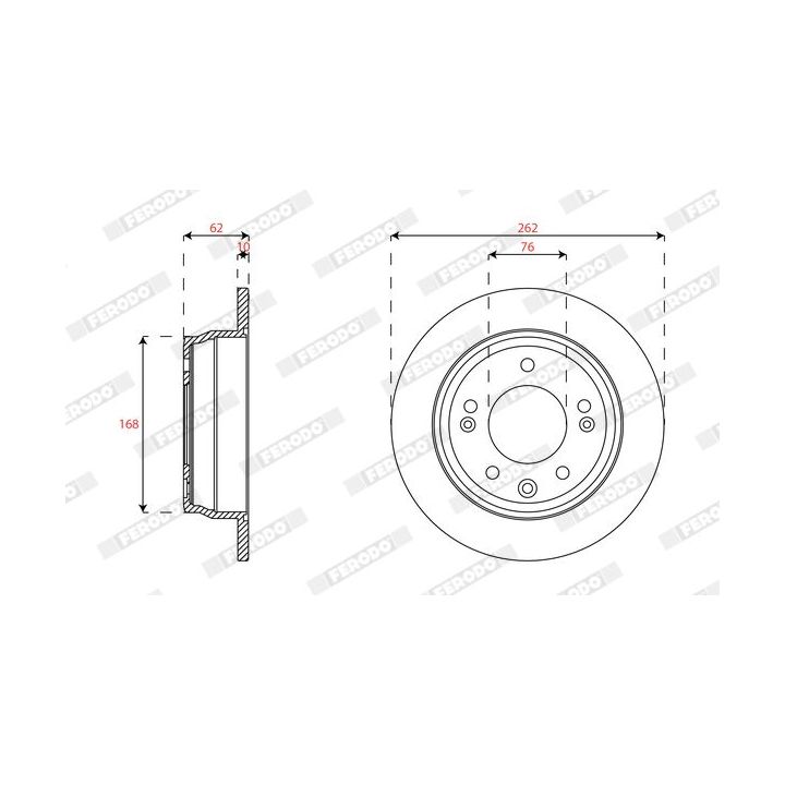 Stabdžių diskas FERODO DDF2087C