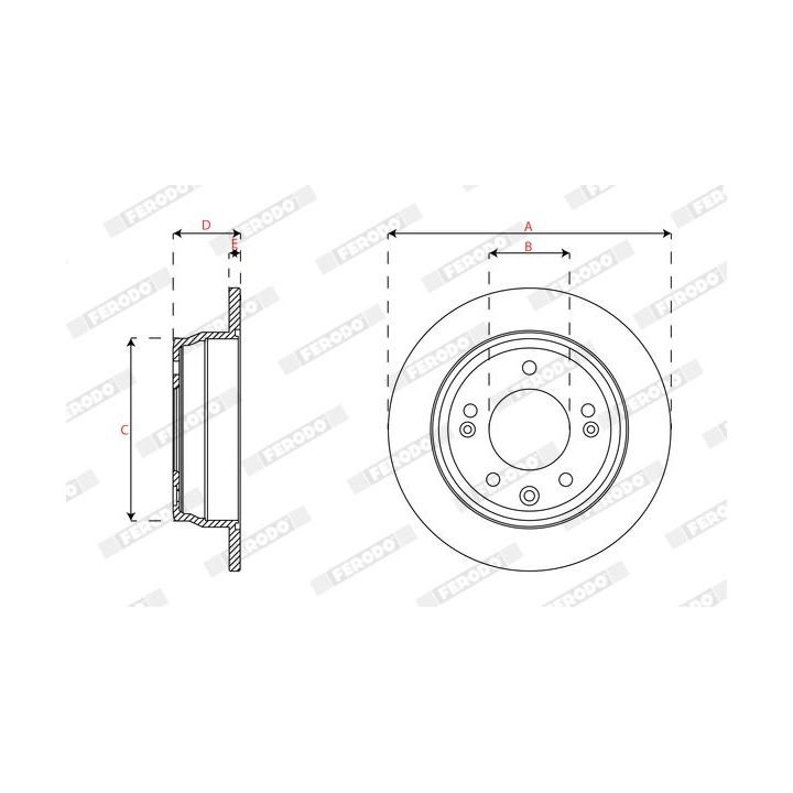 Stabdžių diskas FERODO DDF2087C