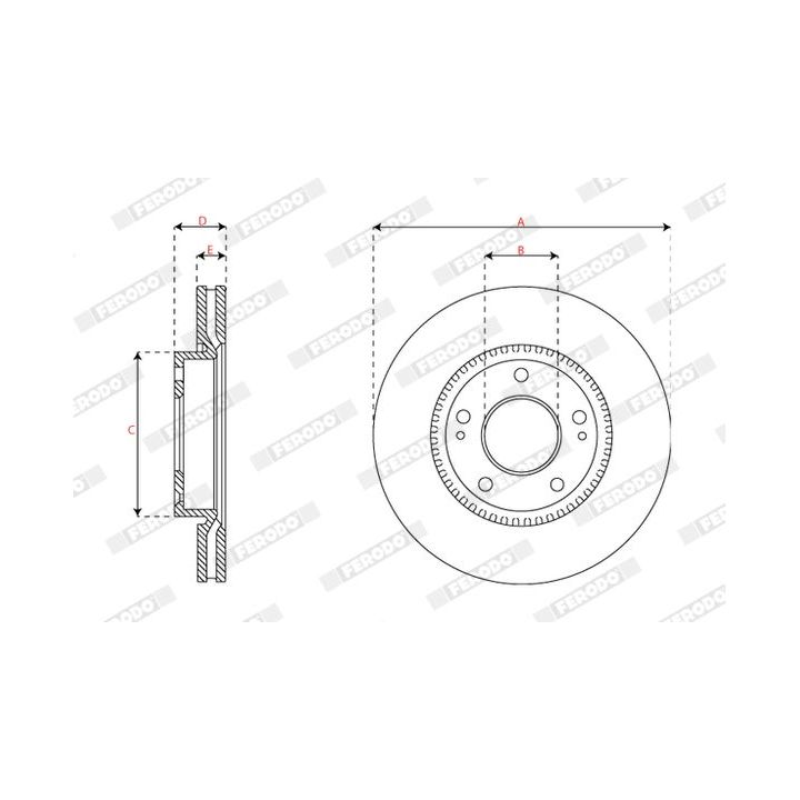 Stabdžių diskas FERODO DDF2088C