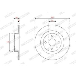 Stabdžių diskas FERODO DDF2162