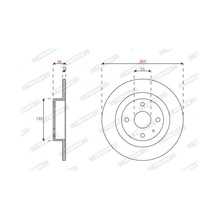 Stabdžių diskas FERODO DDF2162