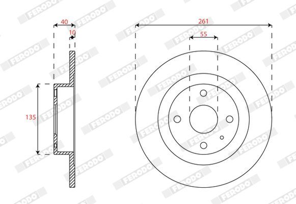 Stabdžių diskas FERODO DDF2162