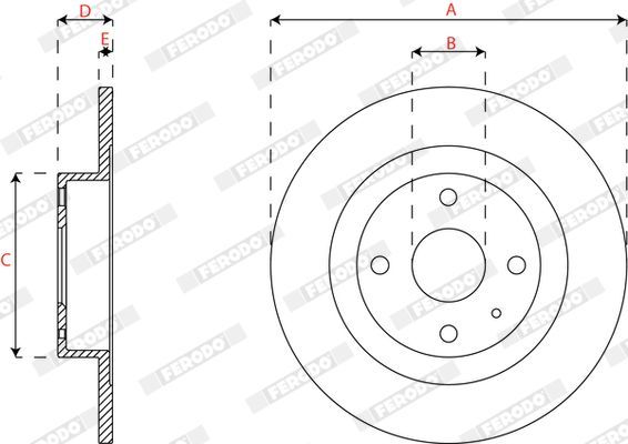 Stabdžių diskas FERODO DDF2162