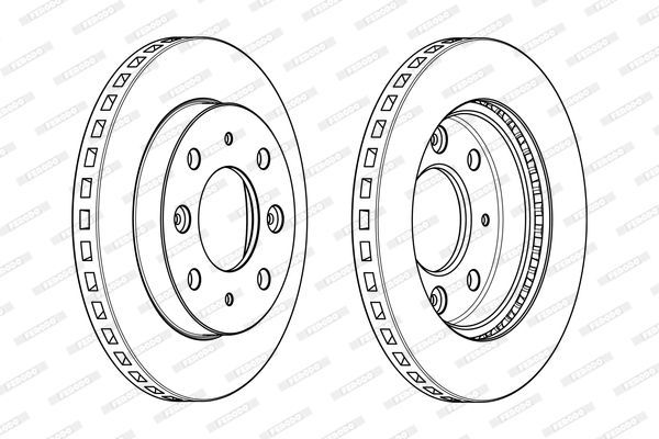 Stabdžių diskas FERODO DDF2255C