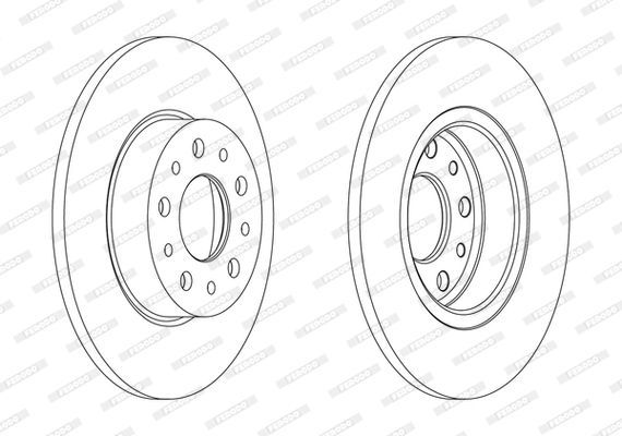 Stabdžių diskas FERODO DDF2286C