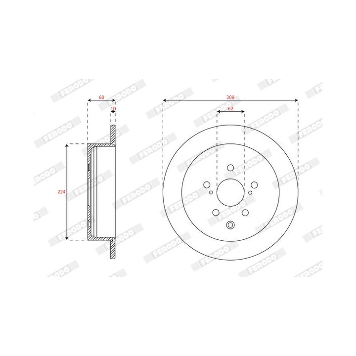 Stabdžių diskas FERODO DDF2519C