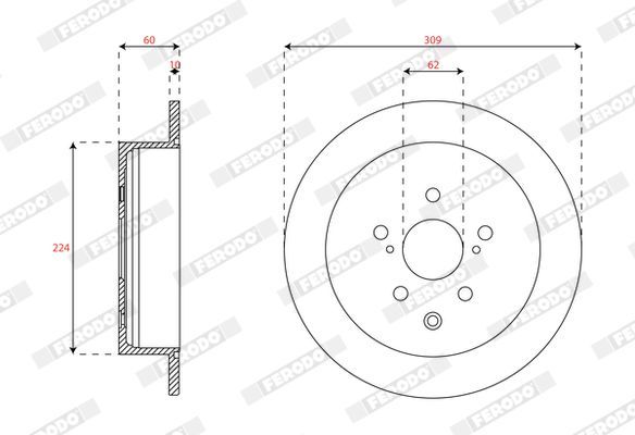 Stabdžių diskas FERODO DDF2519C