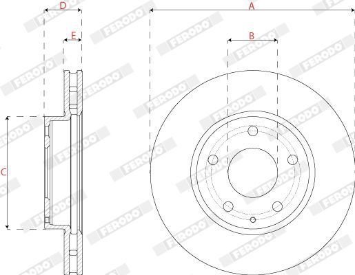 Stabdžių diskas FERODO DDF2532C