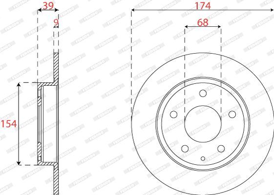 Stabdžių diskas FERODO DDF2533C
