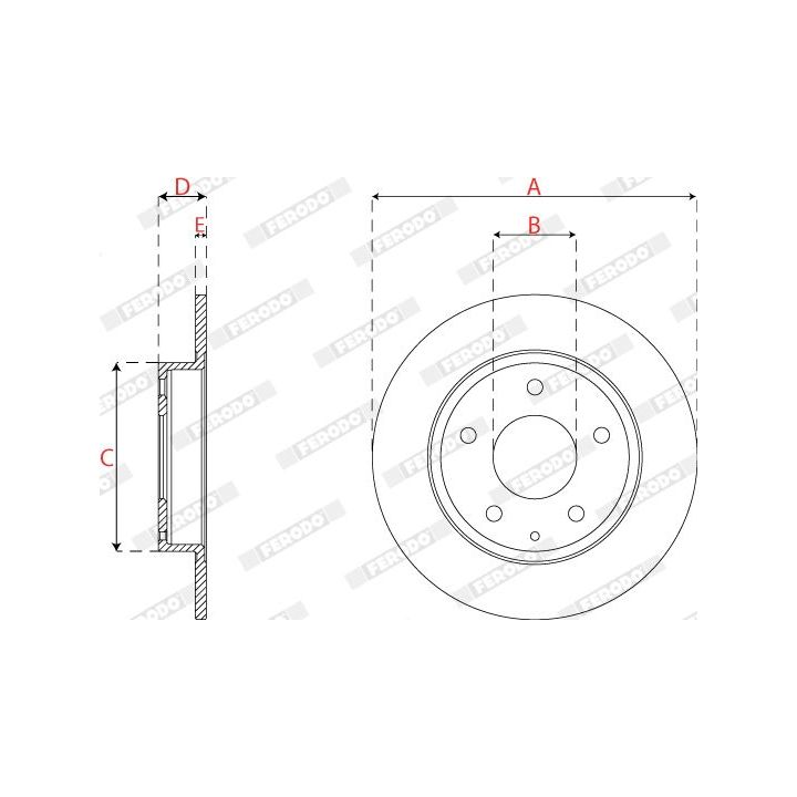 Stabdžių diskas FERODO DDF2533C