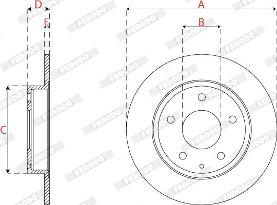 Stabdžių diskas FERODO DDF2533C
