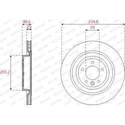 Stabdžių diskas FERODO DDF2550C-1
