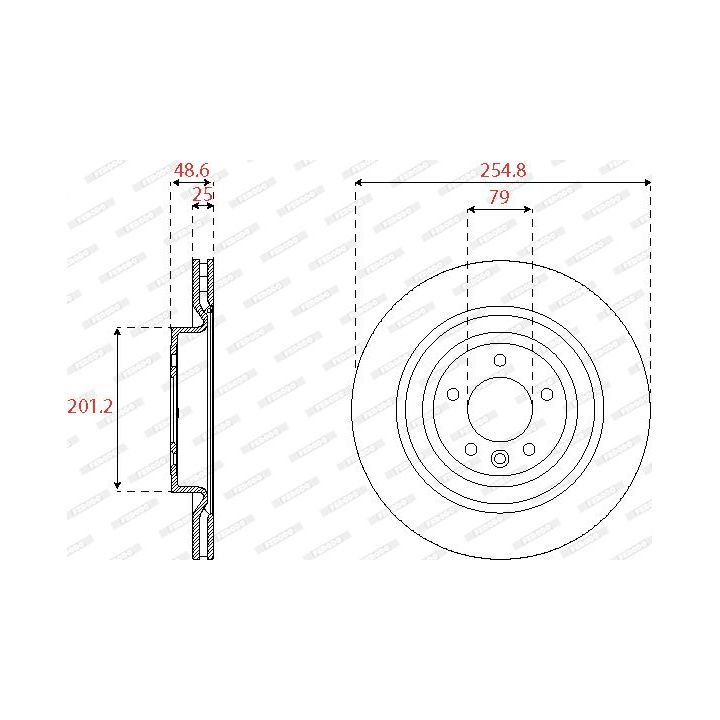 Stabdžių diskas FERODO DDF2550C-1