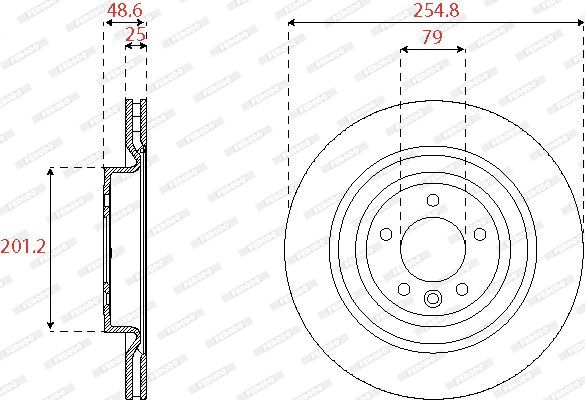 Stabdžių diskas FERODO DDF2550C-1