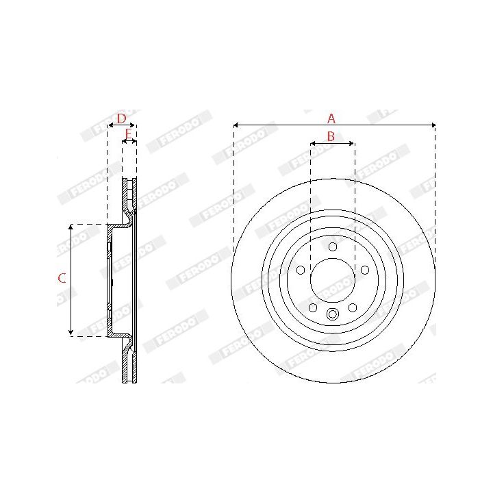 Stabdžių diskas FERODO DDF2550C-1