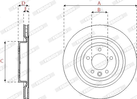 Stabdžių diskas FERODO DDF2550C-1