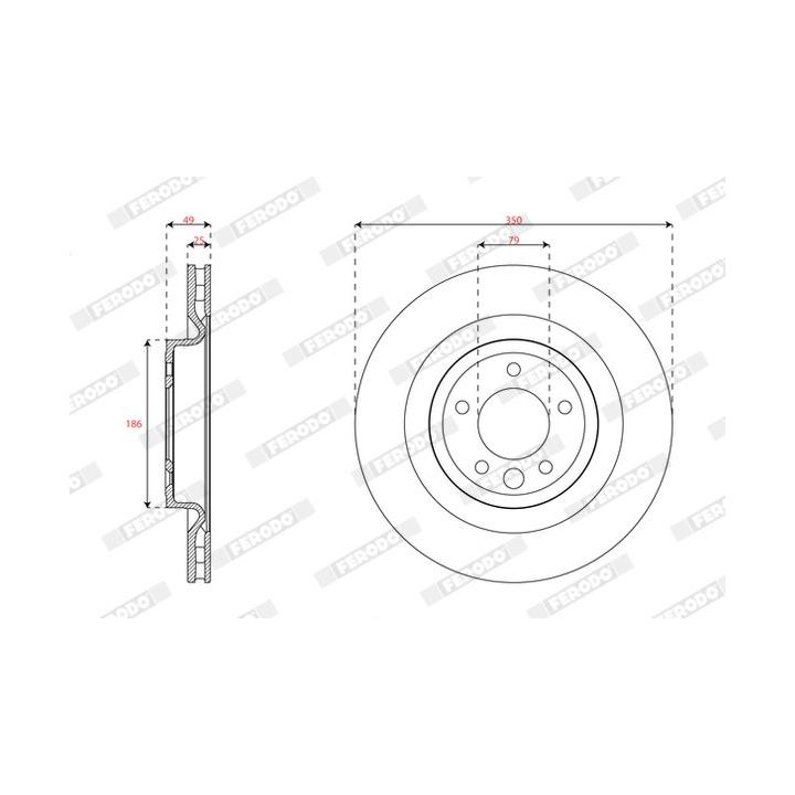 Stabdžių diskas FERODO DDF2631C-1