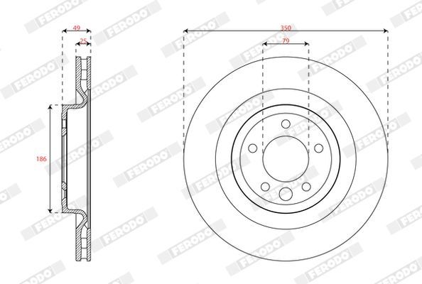 Stabdžių diskas FERODO DDF2631C-1