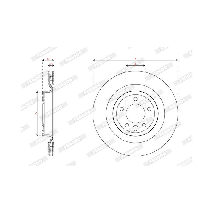 Stabdžių diskas FERODO DDF2631C-1