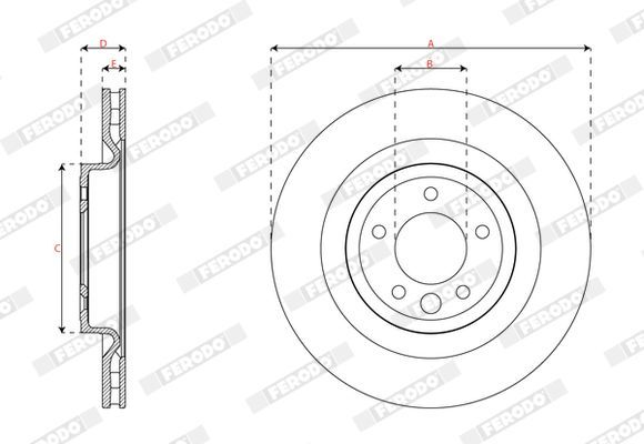 Stabdžių diskas FERODO DDF2631C-1